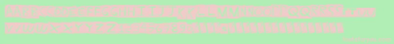 Straightballer-fontti – vaaleanpunaiset fontit vihreällä taustalla