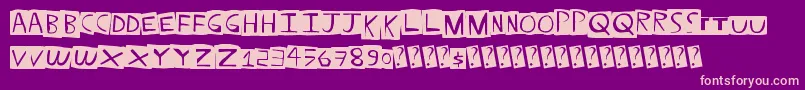 フォントStraightballer – 紫の背景にピンクのフォント