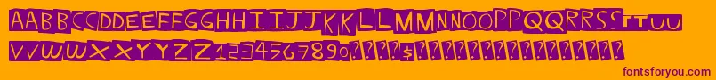 Straightballer Font – Purple Fonts on Orange Background