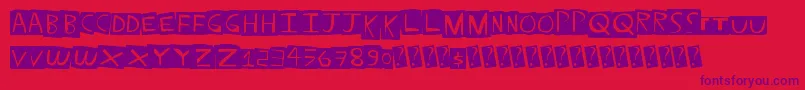Шрифт Straightballer – фиолетовые шрифты на красном фоне