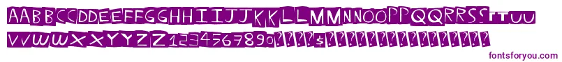 フォントStraightballer – 白い背景に紫のフォント
