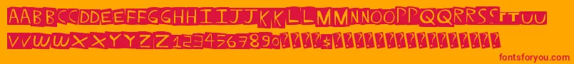 Straightballer Font – Red Fonts on Orange Background