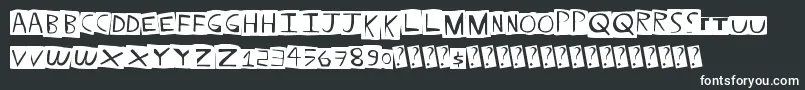 Шрифт Straightballer – белые шрифты на чёрном фоне