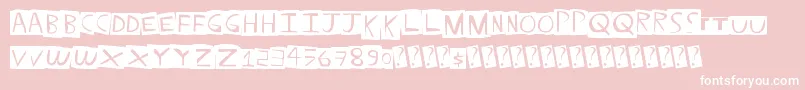 フォントStraightballer – ピンクの背景に白い文字