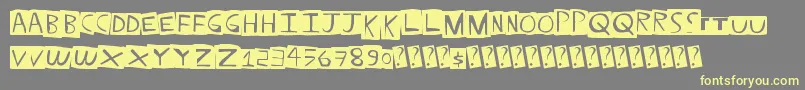 Straightballer-fontti – keltaiset fontit harmaalla taustalla