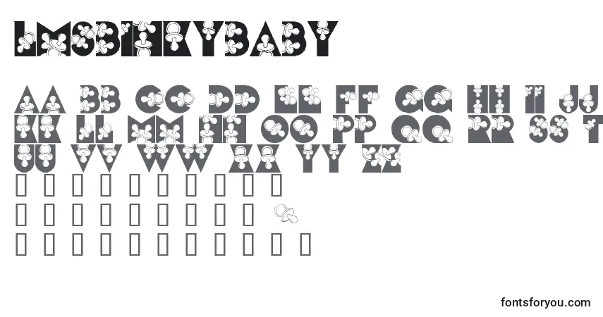 A fonte LmsBinkyBaby – alfabeto, números, caracteres especiais