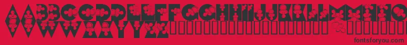 LmsBinkyBaby Font – Black Fonts on Red Background