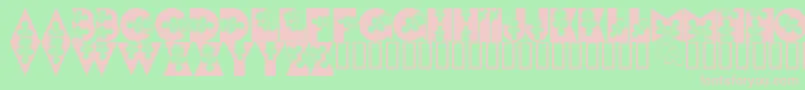 Fonte LmsBinkyBaby – fontes rosa em um fundo verde