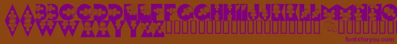 LmsBinkyBaby Font – Purple Fonts on Brown Background