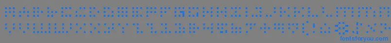 Шрифт IconianLight – синие шрифты на сером фоне