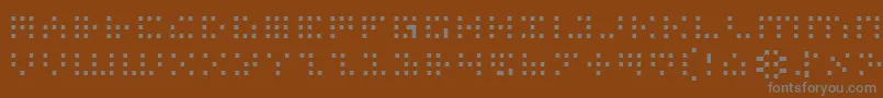 フォントIconianLight – 茶色の背景に灰色の文字