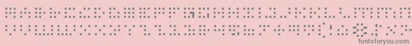 フォントIconianLight – ピンクの背景に灰色の文字