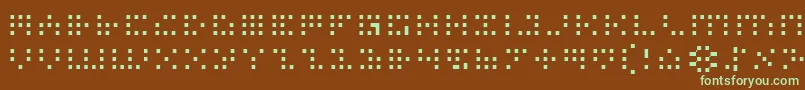Шрифт IconianLight – зелёные шрифты на коричневом фоне