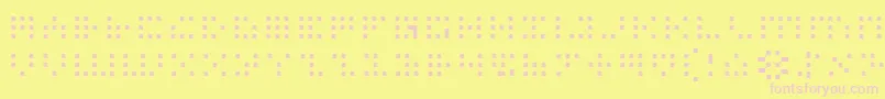 IconianLight-fontti – vaaleanpunaiset fontit keltaisella taustalla