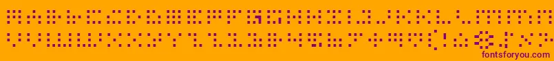 IconianLight Font – Purple Fonts on Orange Background