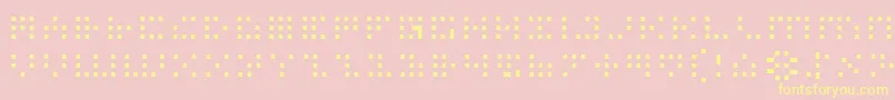 IconianLight Font – Yellow Fonts on Pink Background