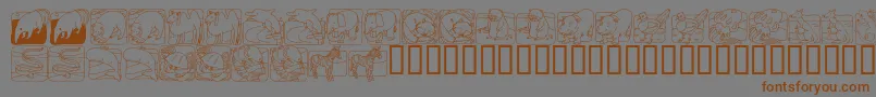 LmsZooAndAquariumLifeDingBat Font – Brown Fonts on Gray Background