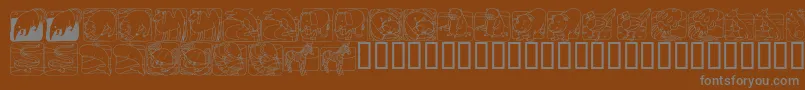 LmsZooAndAquariumLifeDingBat Font – Gray Fonts on Brown Background