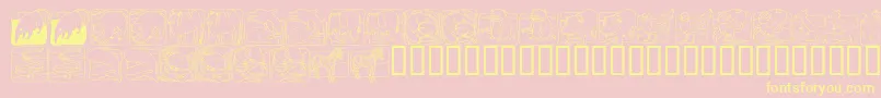 LmsZooAndAquariumLifeDingBat Font – Yellow Fonts on Pink Background