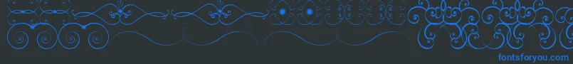 OrnametssTfb Font – Blue Fonts on Black Background
