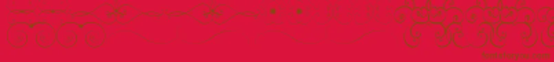OrnametssTfb Font – Brown Fonts on Red Background