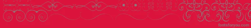 OrnametssTfb Font – Gray Fonts on Red Background