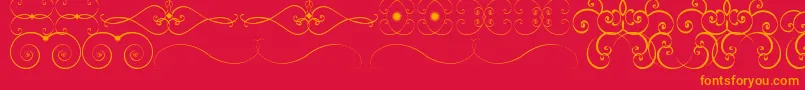 OrnametssTfb Font – Orange Fonts on Red Background