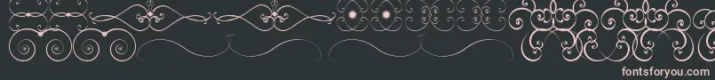 OrnametssTfb Font – Pink Fonts on Black Background