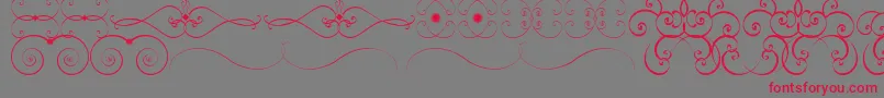 OrnametssTfb Font – Red Fonts on Gray Background