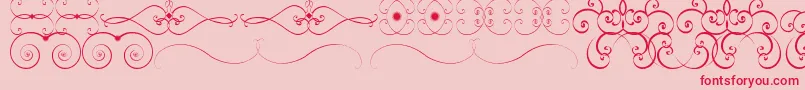 OrnametssTfb Font – Red Fonts on Pink Background