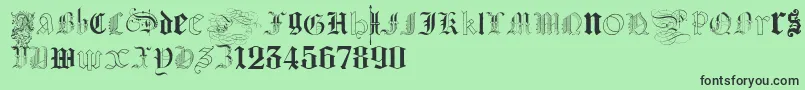 KidnappedAtGermanLands Font – Black Fonts on Green Background