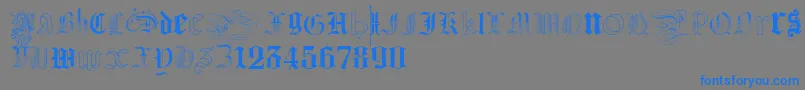 KidnappedAtGermanLands Font – Blue Fonts on Gray Background
