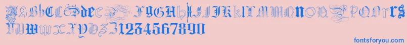 KidnappedAtGermanLands Font – Blue Fonts on Pink Background