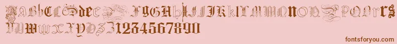KidnappedAtGermanLands Font – Brown Fonts on Pink Background