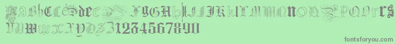 KidnappedAtGermanLands Font – Gray Fonts on Green Background