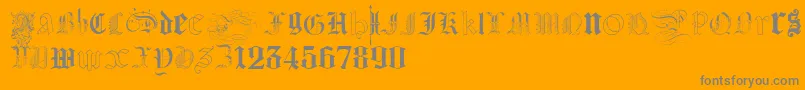 KidnappedAtGermanLands Font – Gray Fonts on Orange Background