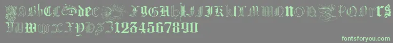 KidnappedAtGermanLands Font – Green Fonts on Gray Background