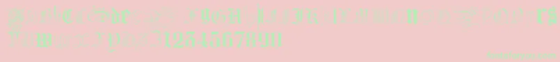 KidnappedAtGermanLands Font – Green Fonts on Pink Background