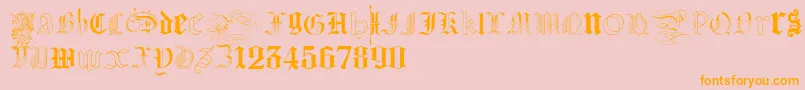 KidnappedAtGermanLands Font – Orange Fonts on Pink Background