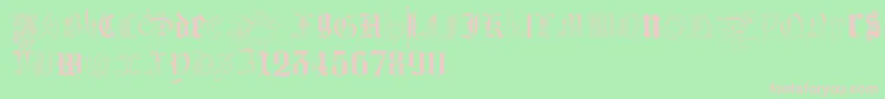 KidnappedAtGermanLands Font – Pink Fonts on Green Background