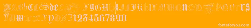KidnappedAtGermanLands Font – Pink Fonts on Orange Background
