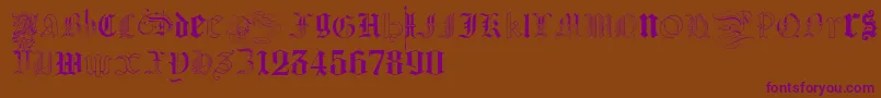 KidnappedAtGermanLands Font – Purple Fonts on Brown Background