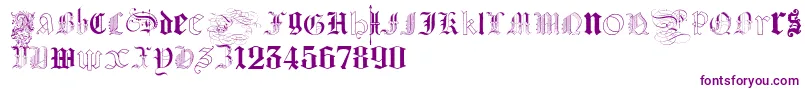KidnappedAtGermanLands Font – Purple Fonts on White Background