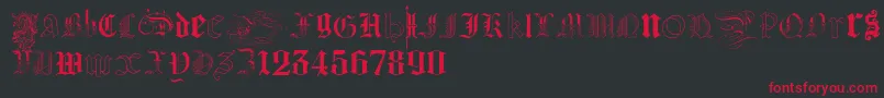 KidnappedAtGermanLands Font – Red Fonts on Black Background
