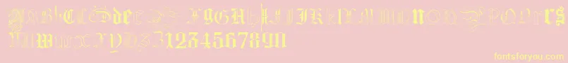 KidnappedAtGermanLands Font – Yellow Fonts on Pink Background