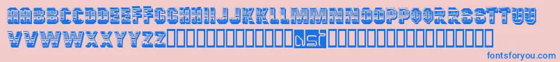 Cardiff Font – Blue Fonts on Pink Background