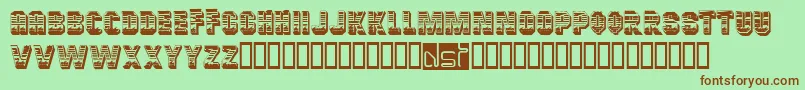 Cardiff Font – Brown Fonts on Green Background