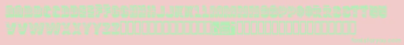 Cardiff Font – Green Fonts on Pink Background