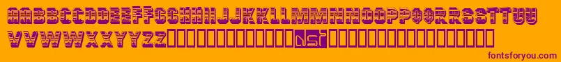 Cardiff Font – Purple Fonts on Orange Background