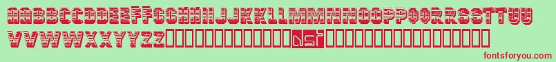 Cardiff Font – Red Fonts on Green Background